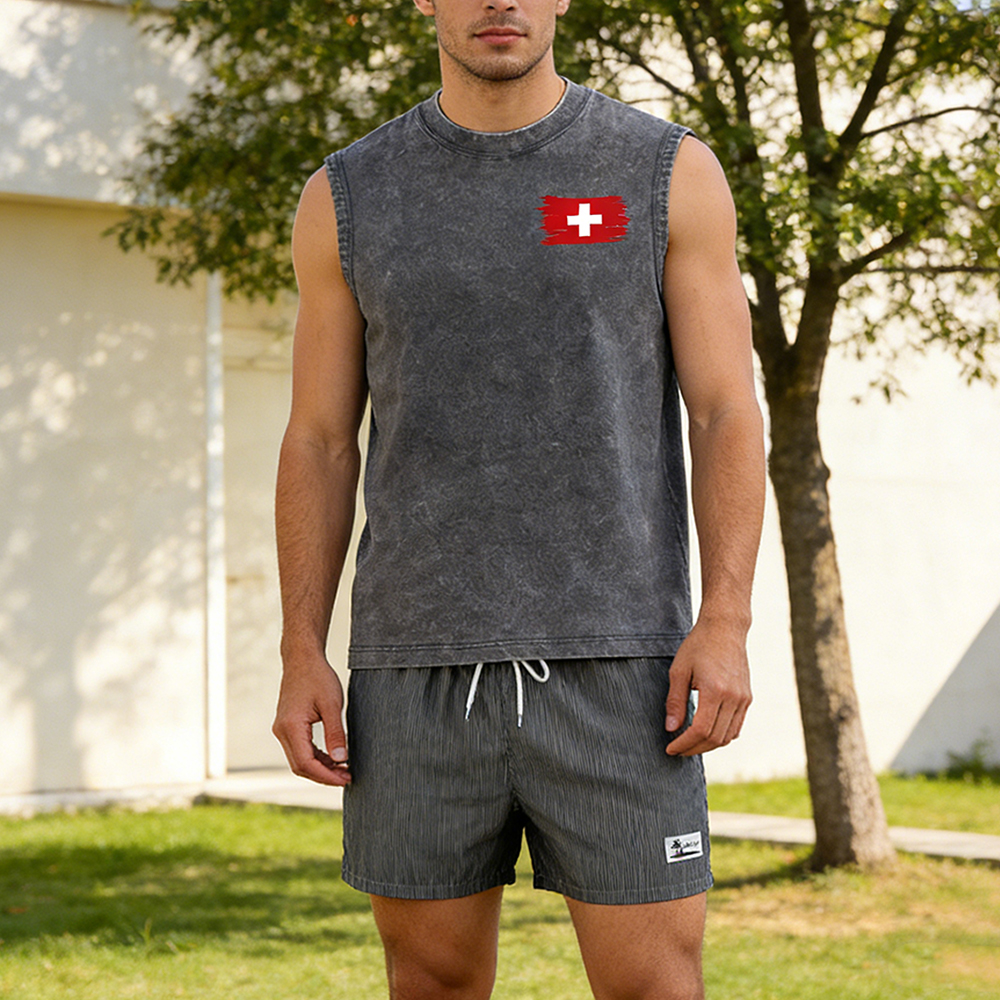 Casual Summer Men's 2 Piece Ou - Tee Graphic Print บทวิจารณ์และราคา