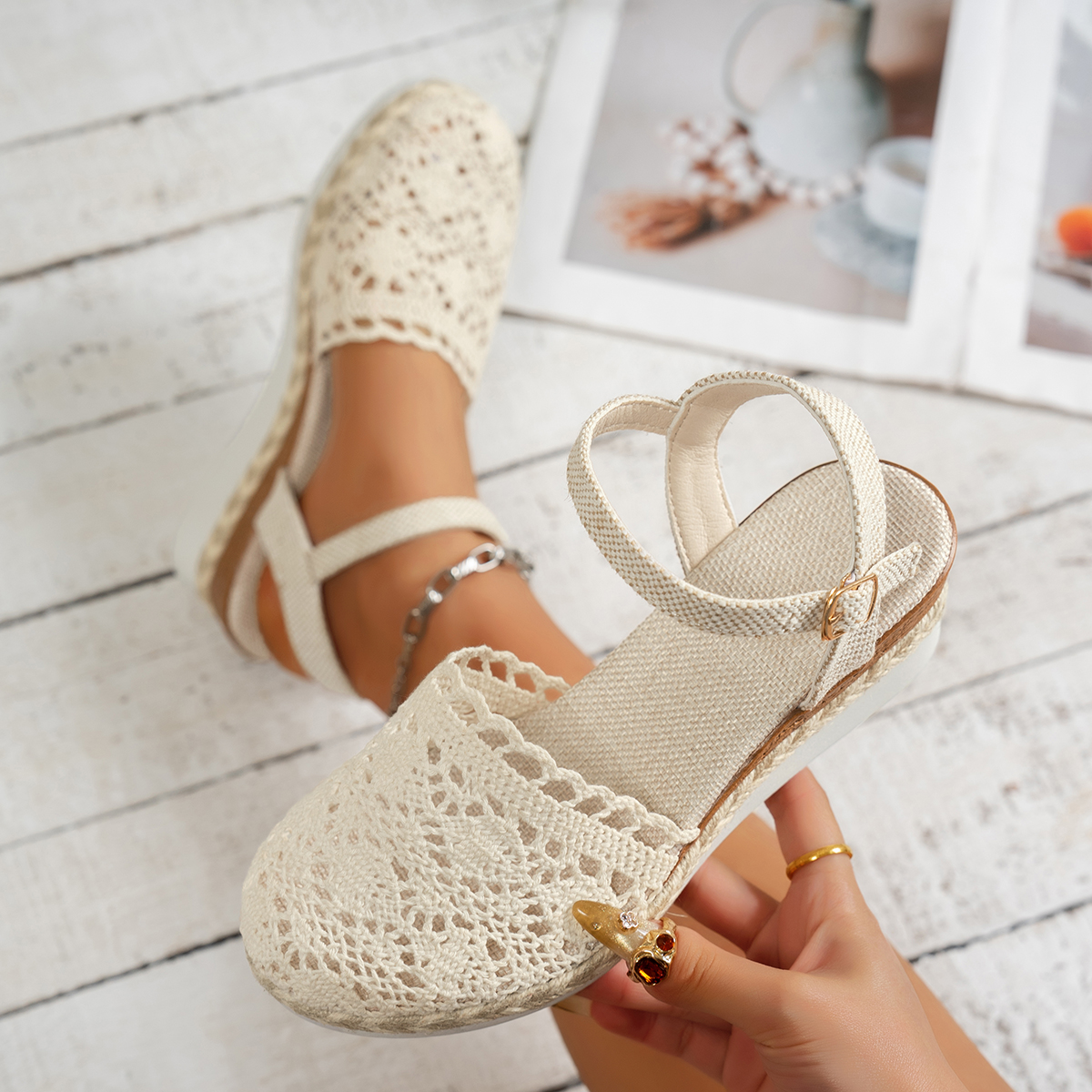 Women Wedge Sandals 2025 Summe - Espadrille Slip On บทวิจารณ์และราคา