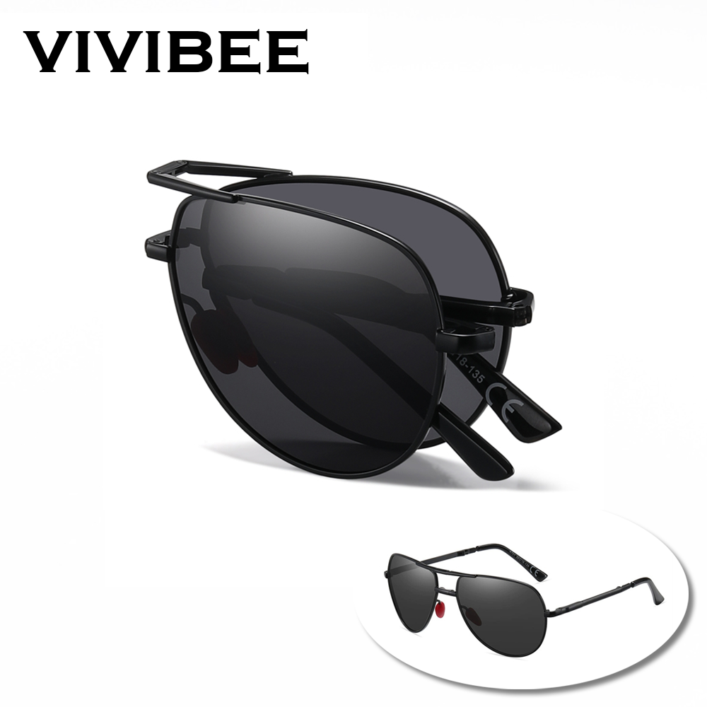 VIVIBEE Metal Pilot Black Fold - Sunglasses Aviator Polarized บทวิจารณ์และราคา