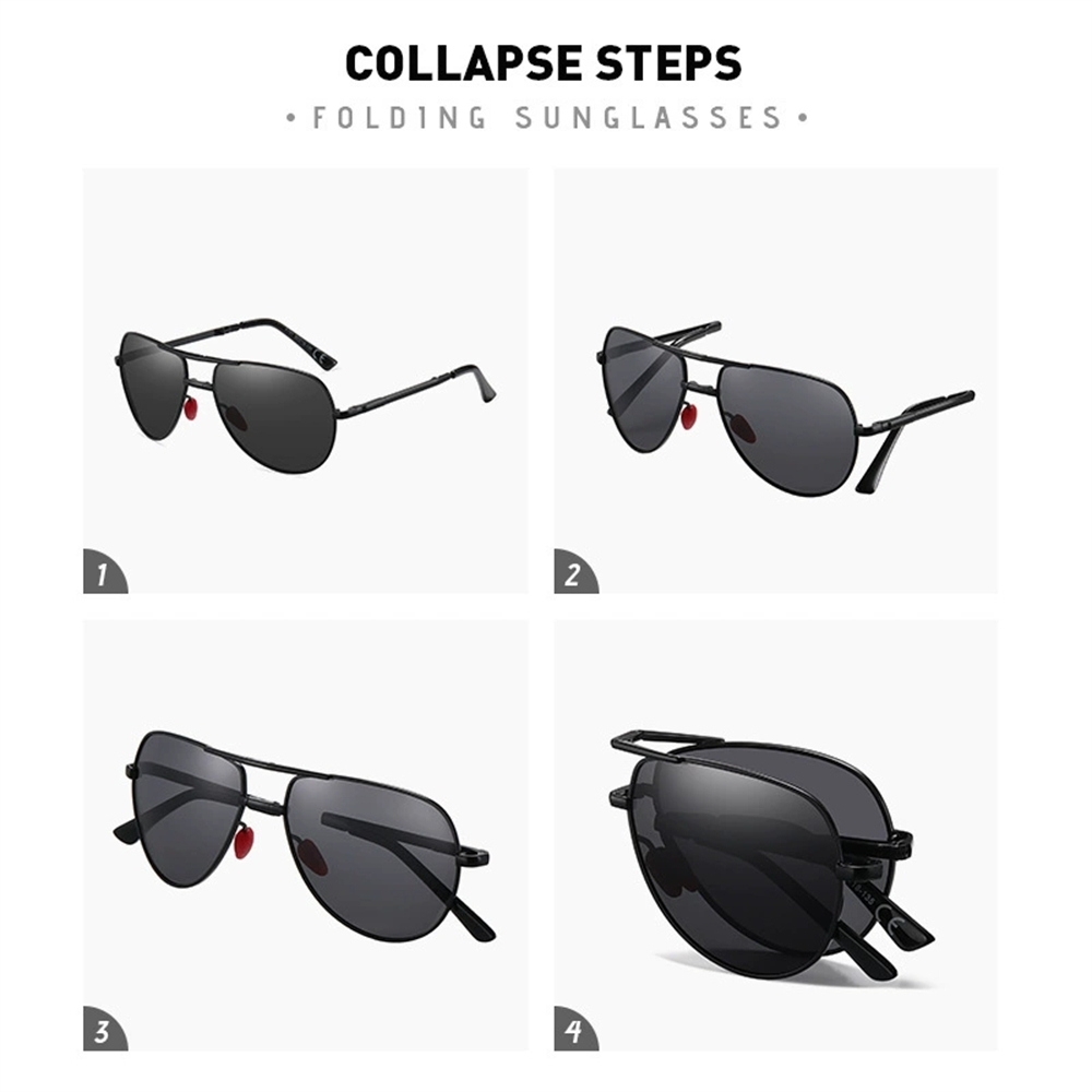 VIVIBEE Metal Pilot Black Fold - Sunglasses Aviator Polarized บทวิจารณ์และราคา