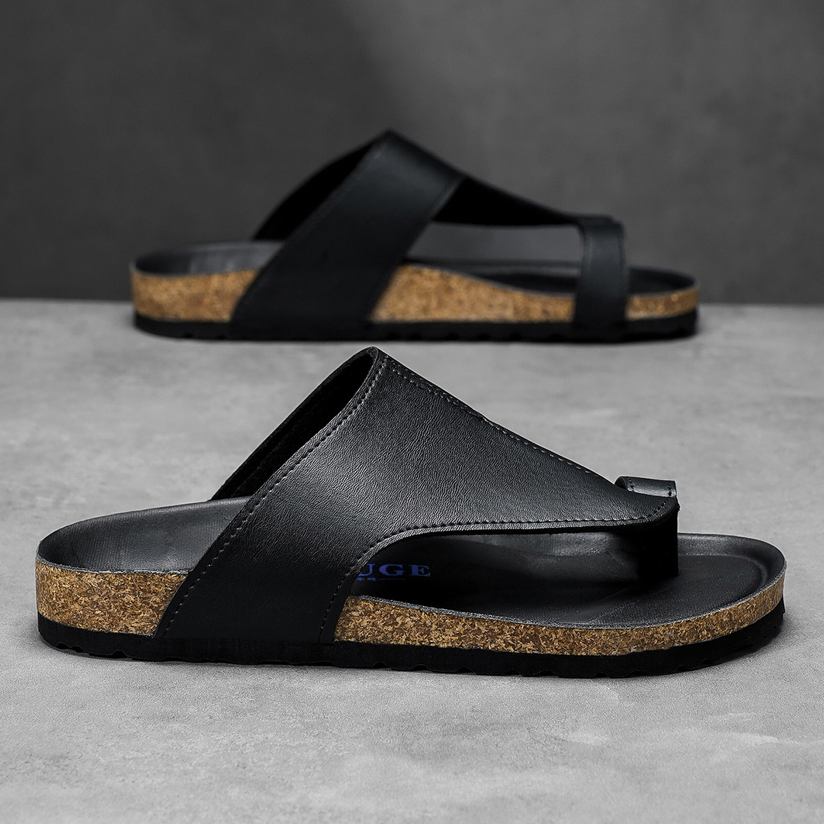 Big Size 48 49 Cork Slippers M - Flip Flop Leather Men บทวิจารณ์และราคา