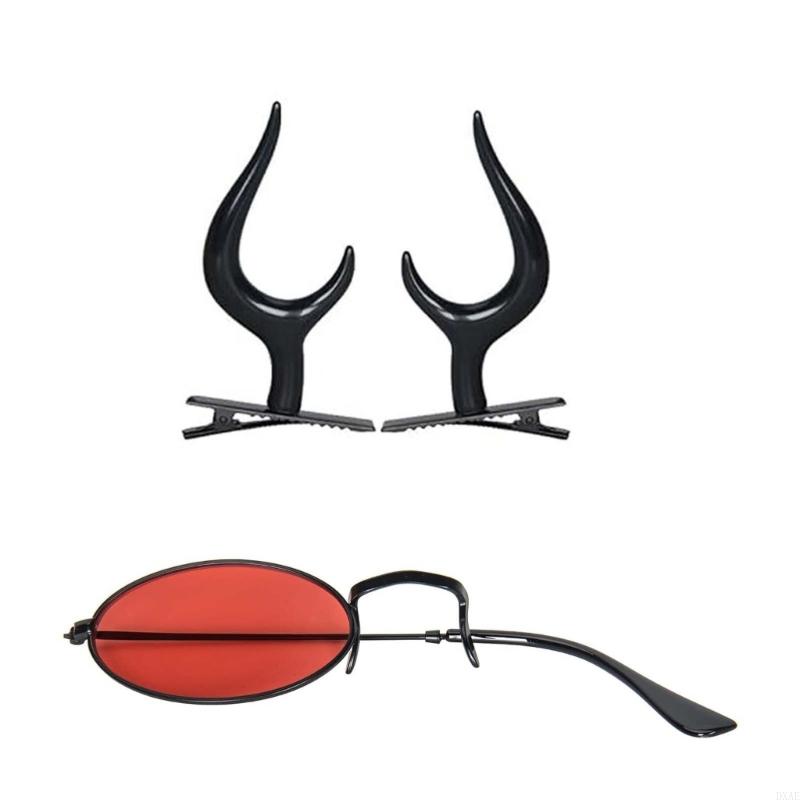 DXAE Devil Horns Hair Clips Mo - Sunglass Retainer Cord บทวิจารณ์และราคา