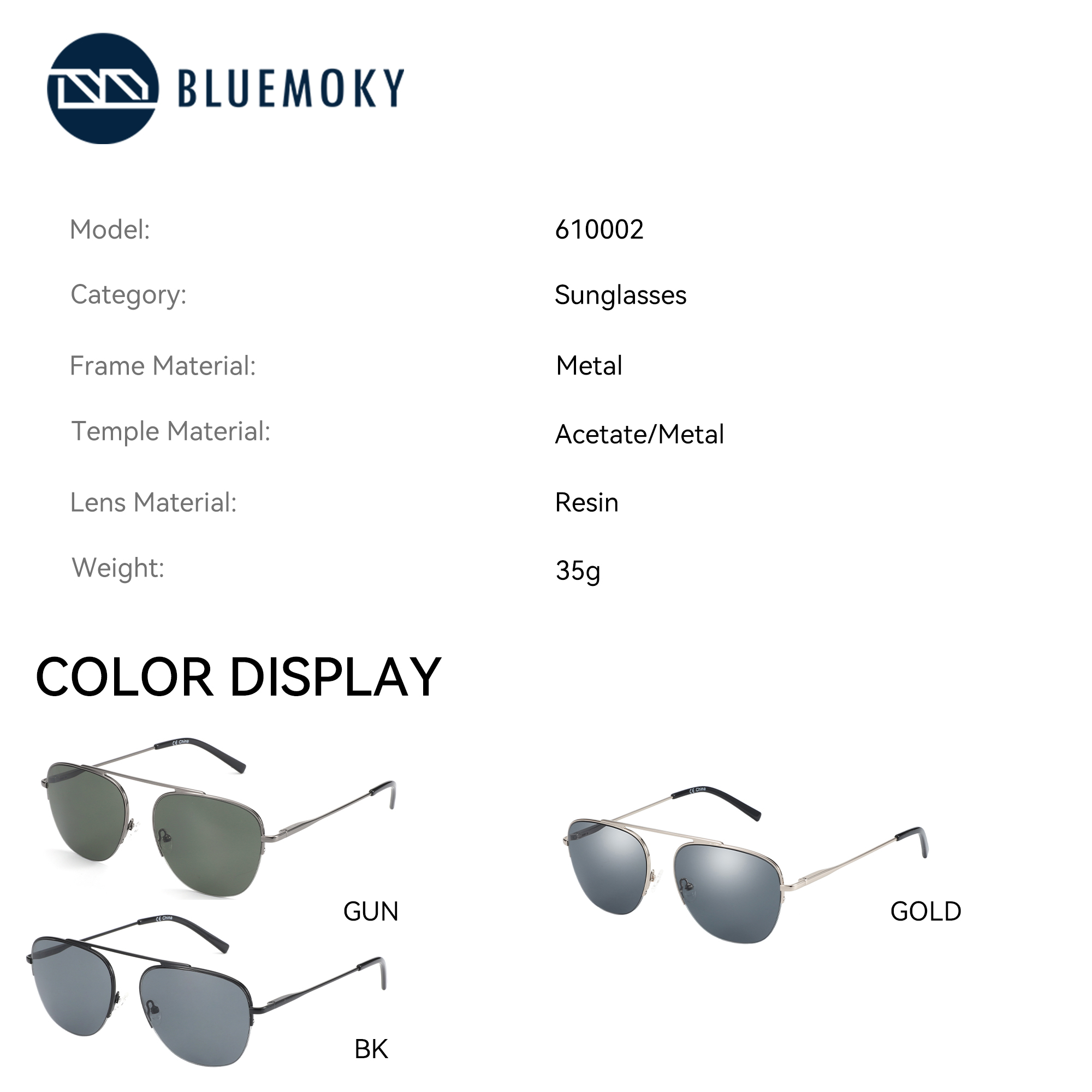 BLUEMOKY Fashion Polarized Pre - Sunglasses Aviator Polarized บทวิจารณ์และราคา