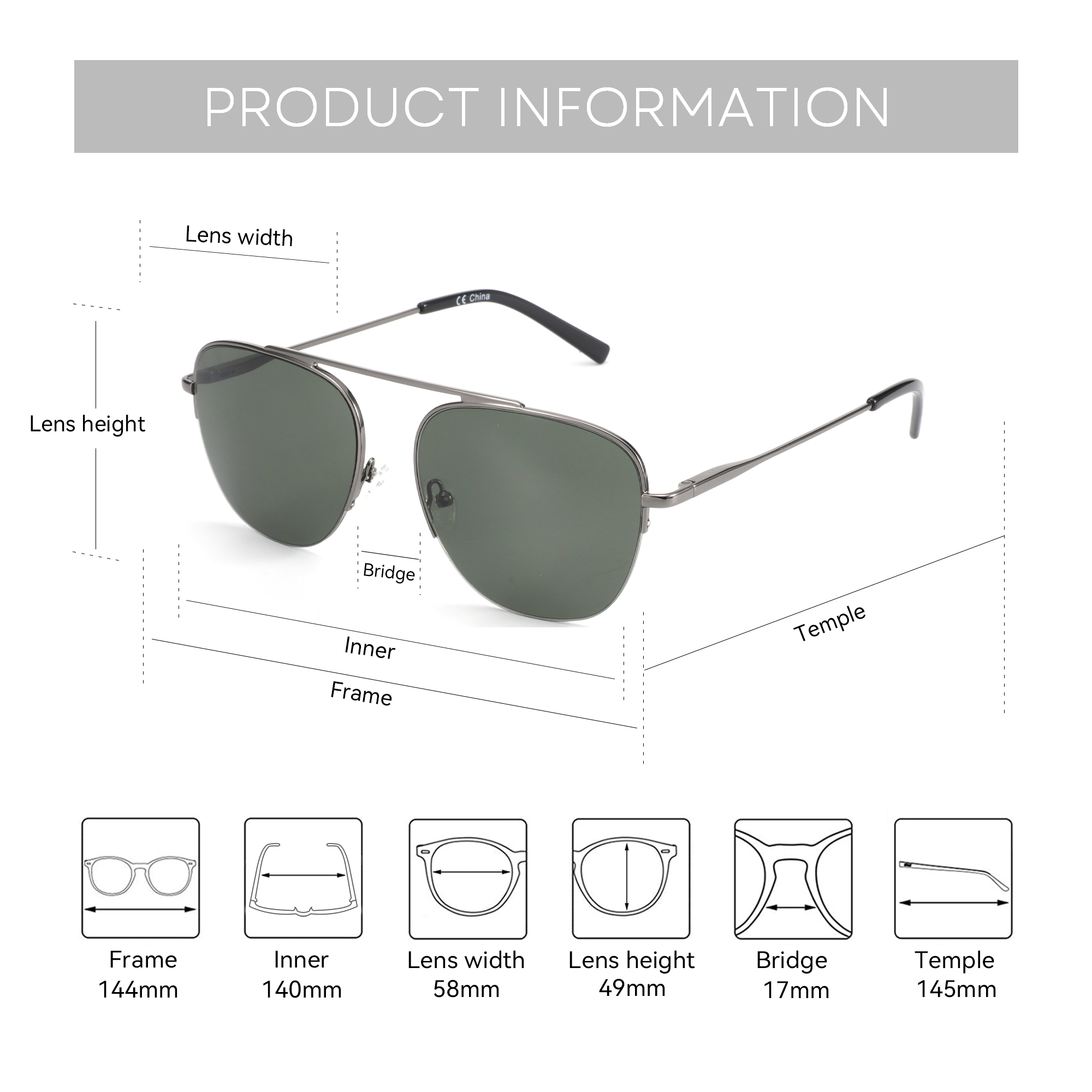 BLUEMOKY Fashion Polarized Pre - Sunglasses Aviator Polarized บทวิจารณ์และราคา