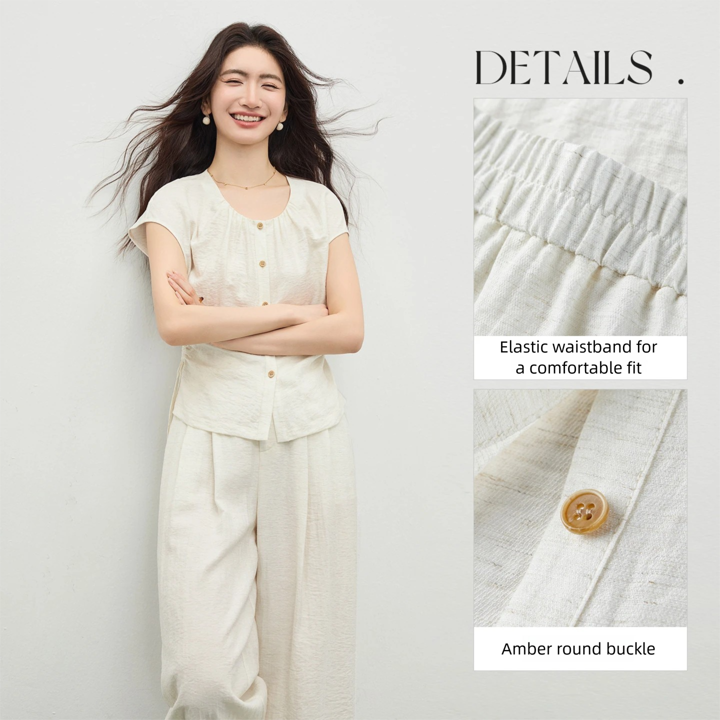 SENTUBILA Women's Linen Summer - Short Linen Drawstring บทวิจารณ์และราคา