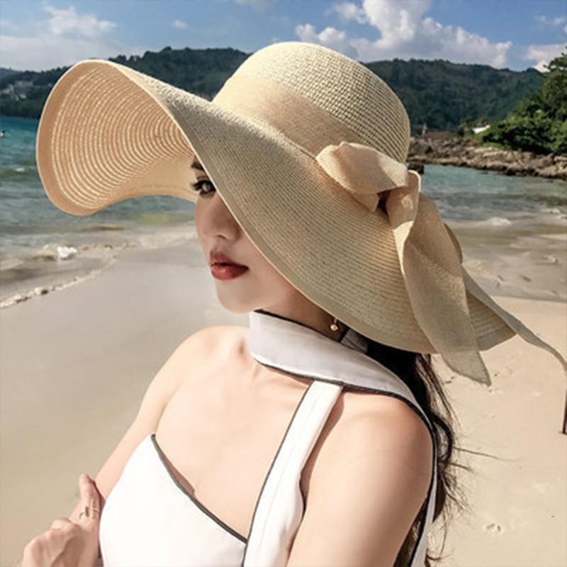 Straw Sun Hat for Women Foldab - Bucket Hat Straw บทวิจารณ์และราคา