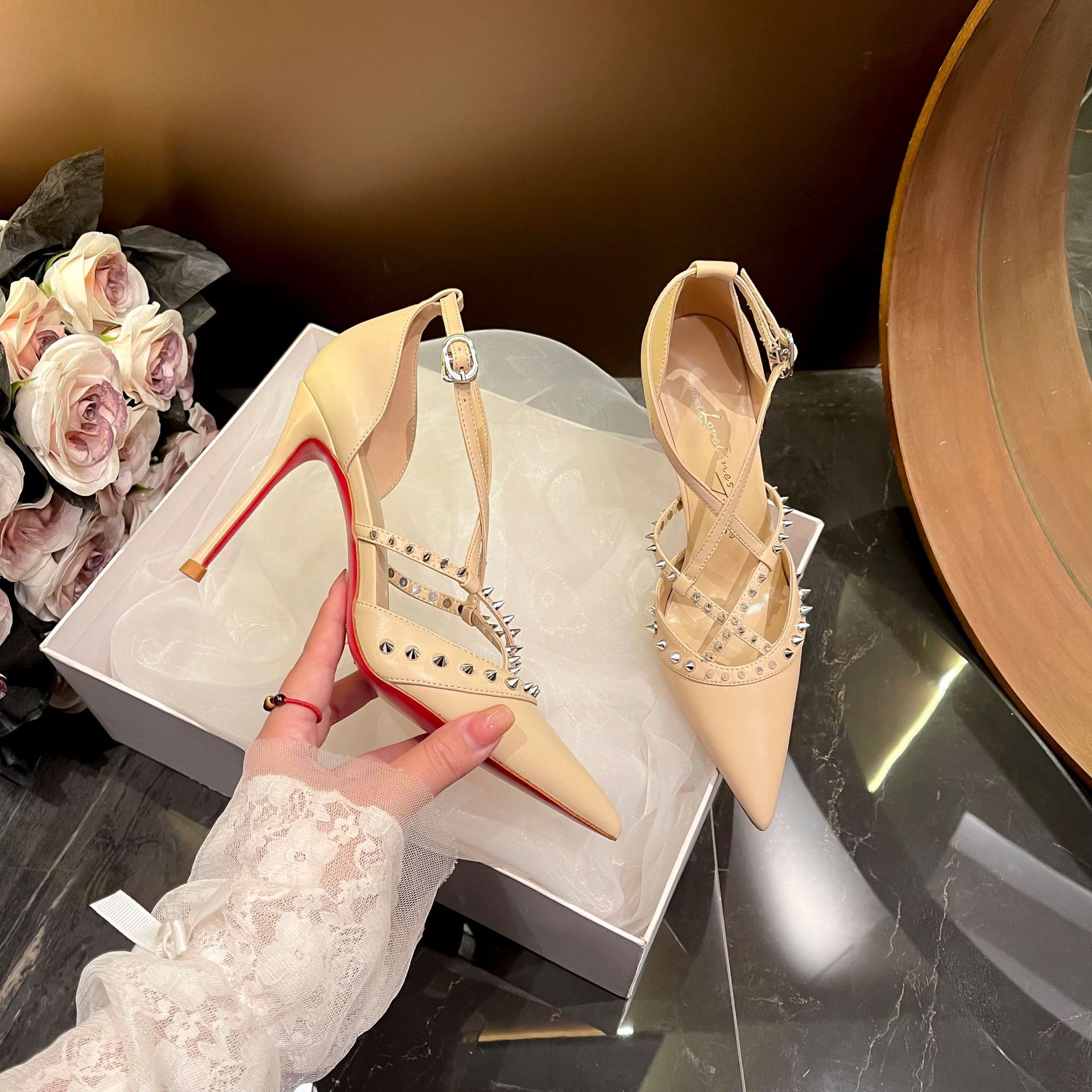 Retro Woman Shoes Sandals Stil - Casual Sandal Leather บทวิจารณ์และราคา