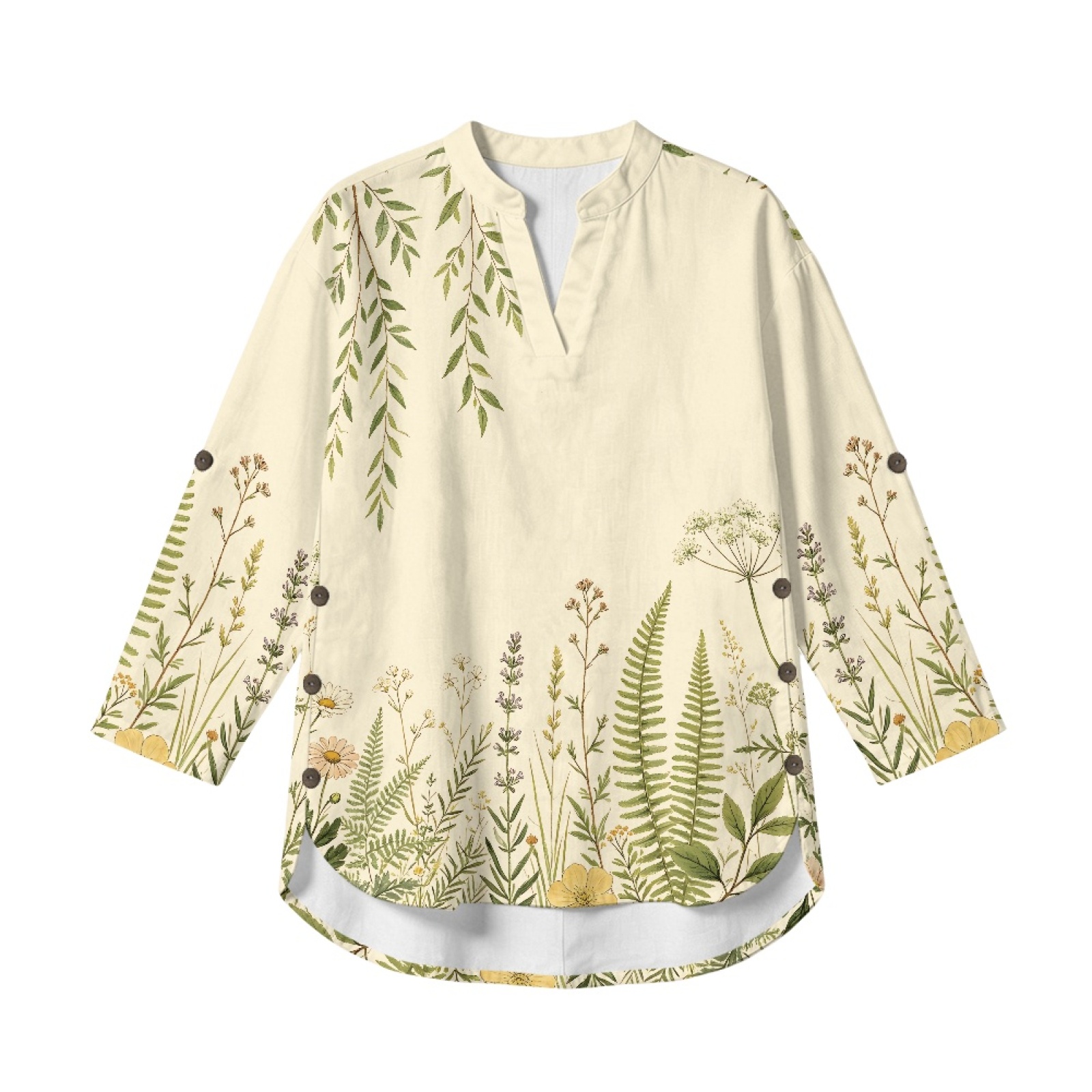 INSTANTARTS Women'S Linen V-Ne - Linen Shirt Breathable บทวิจารณ์และราคา