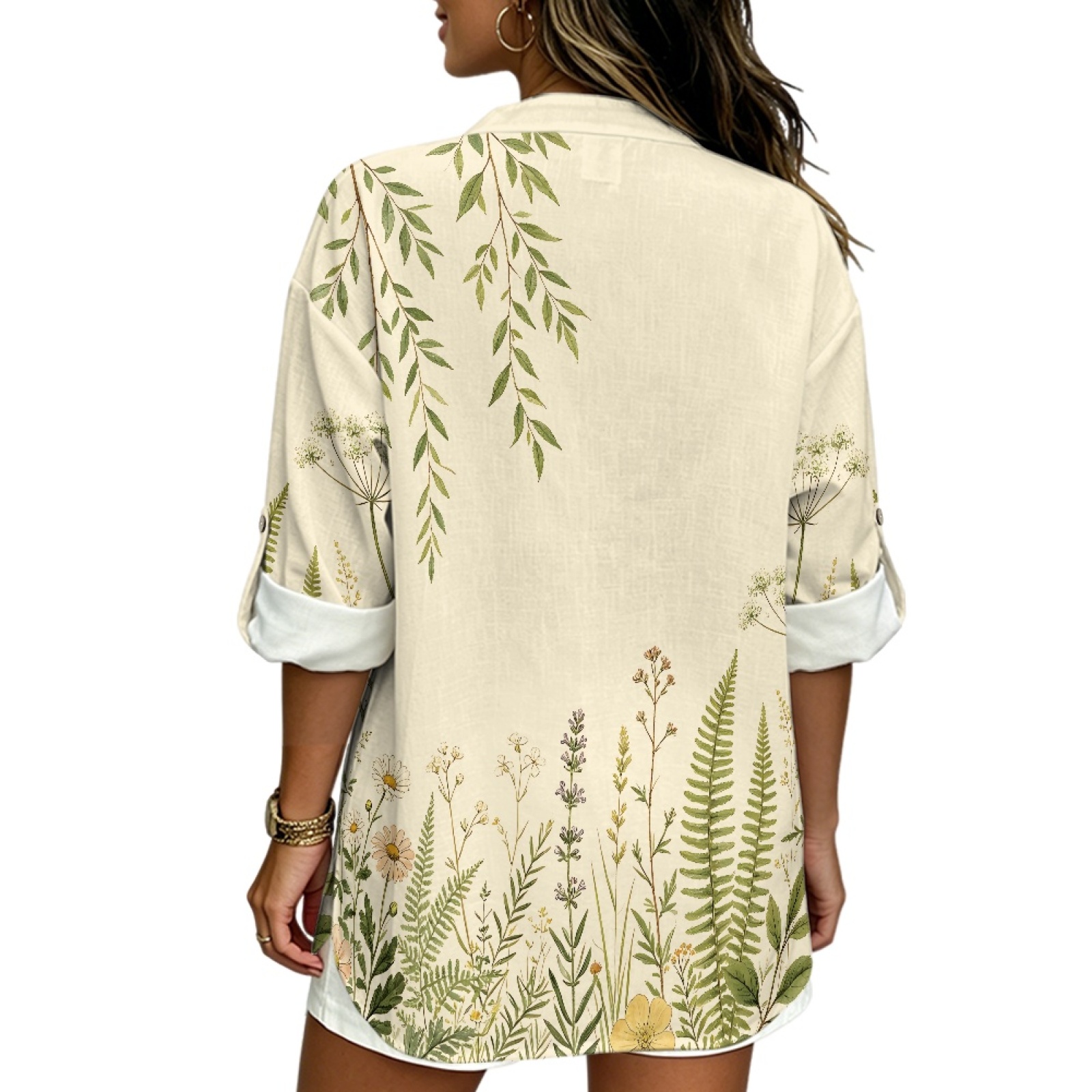 INSTANTARTS Women'S Linen V-Ne - Linen Shirt Breathable บทวิจารณ์และราคา