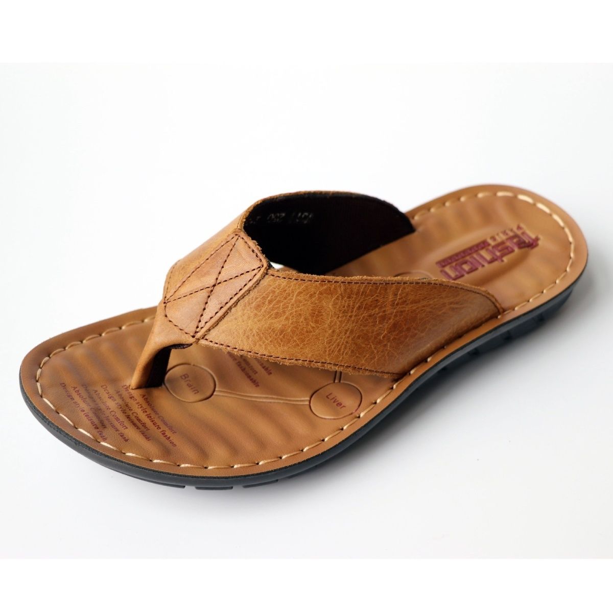 Summer Shoes Men Slippers Genu - Flip Flop Leather Men บทวิจารณ์และราคา