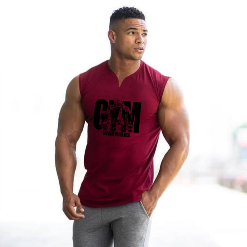 Summer Running V Neck Vests Gy - Tank Top Muscle บทวิจารณ์และราคา