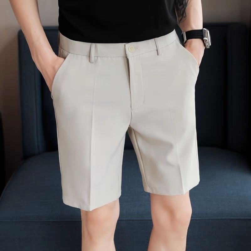 Men's Slim Fit Suit Shorts Sum - Shorts Chino Slim บทวิจารณ์และราคา