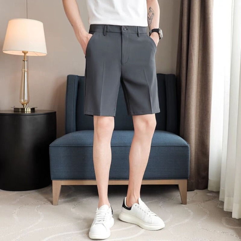 Men's Slim Fit Suit Shorts Sum - Shorts Chino Slim บทวิจารณ์และราคา