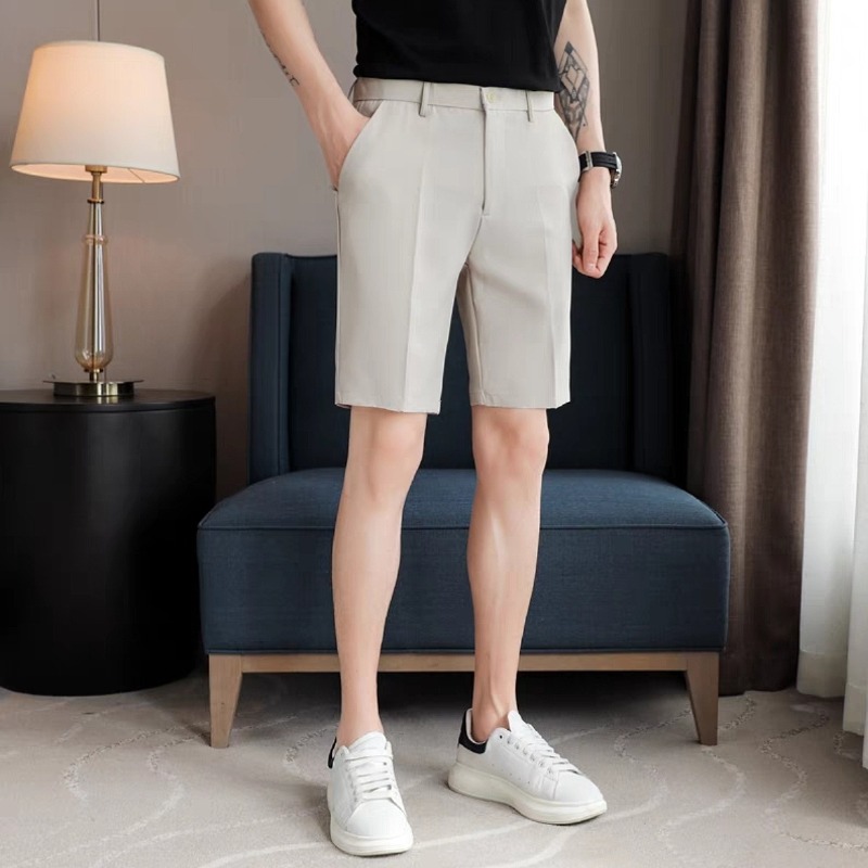 Men's Slim Fit Suit Shorts Sum - Shorts Chino Slim บทวิจารณ์และราคา
