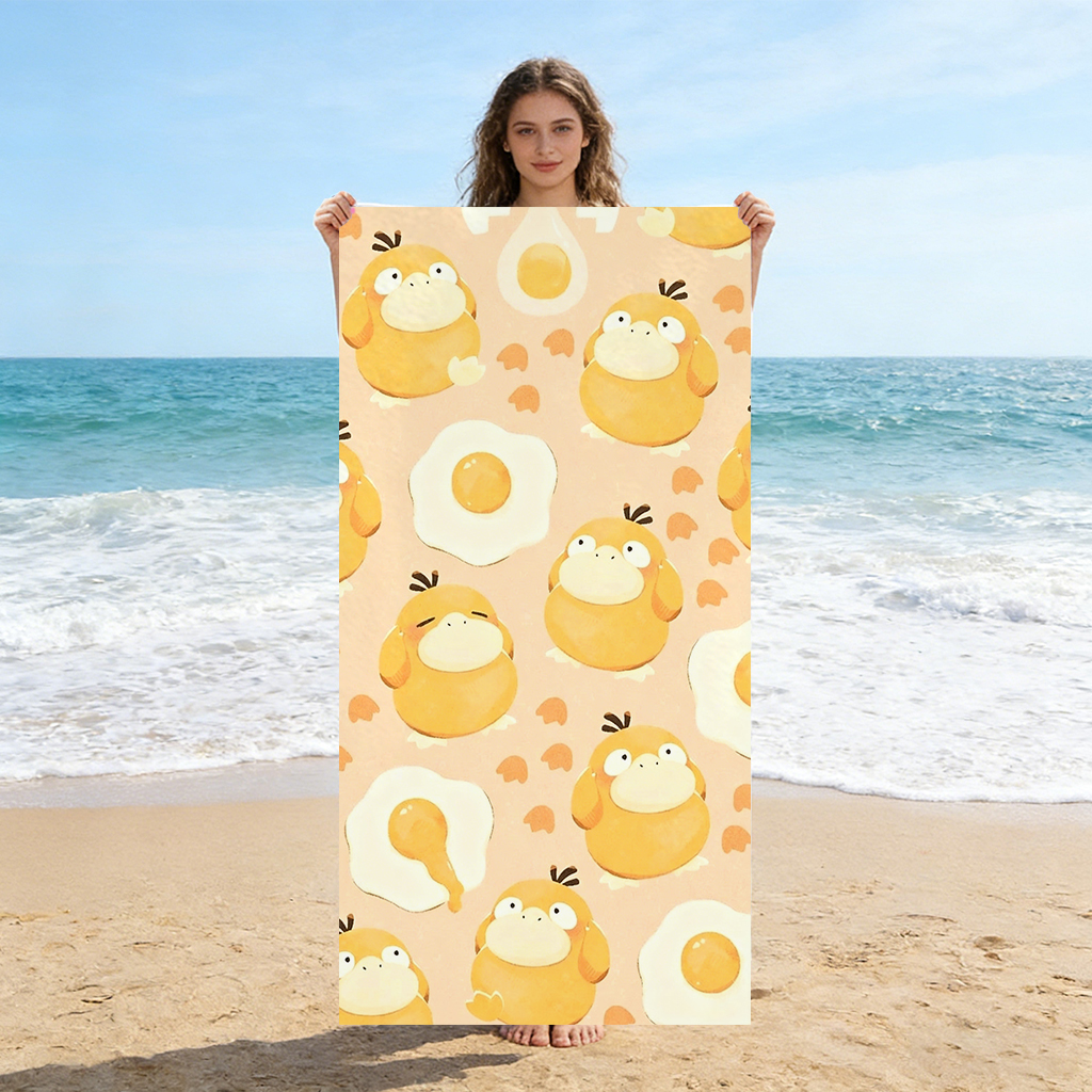 P-Pokémon Psyduck Beach Towel  - Beach Towel Large บทวิจารณ์และราคา