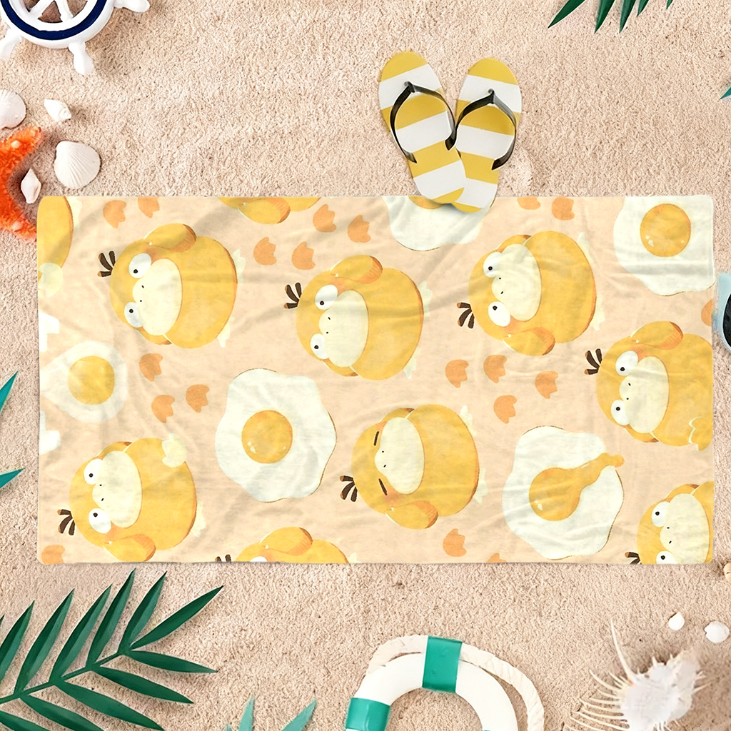 P-Pokémon Psyduck Beach Towel  - Beach Towel Large บทวิจารณ์และราคา