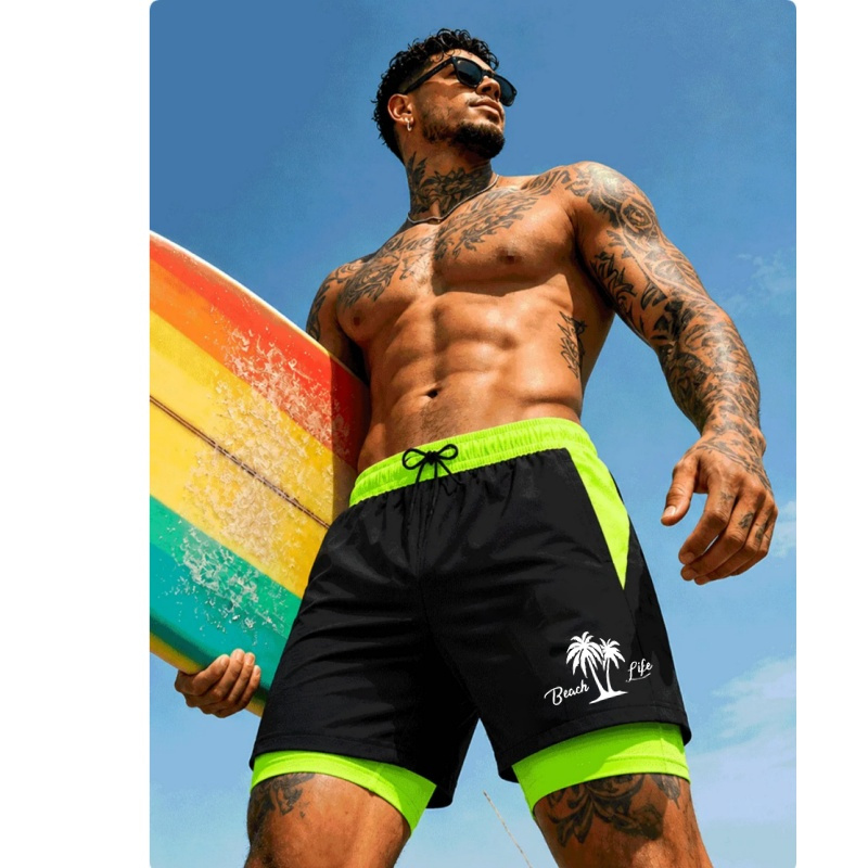 Men'S Swimming Trunks Palm Tre - Trunks Board Surf บทวิจารณ์และราคา