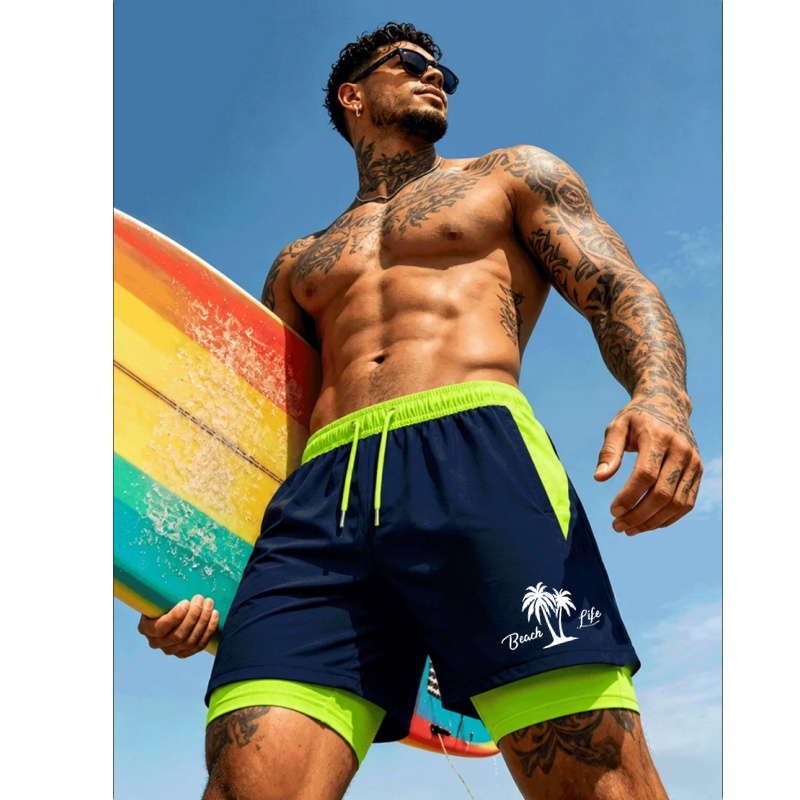Men'S Swimming Trunks Palm Tre - Trunks Board Surf บทวิจารณ์และราคา