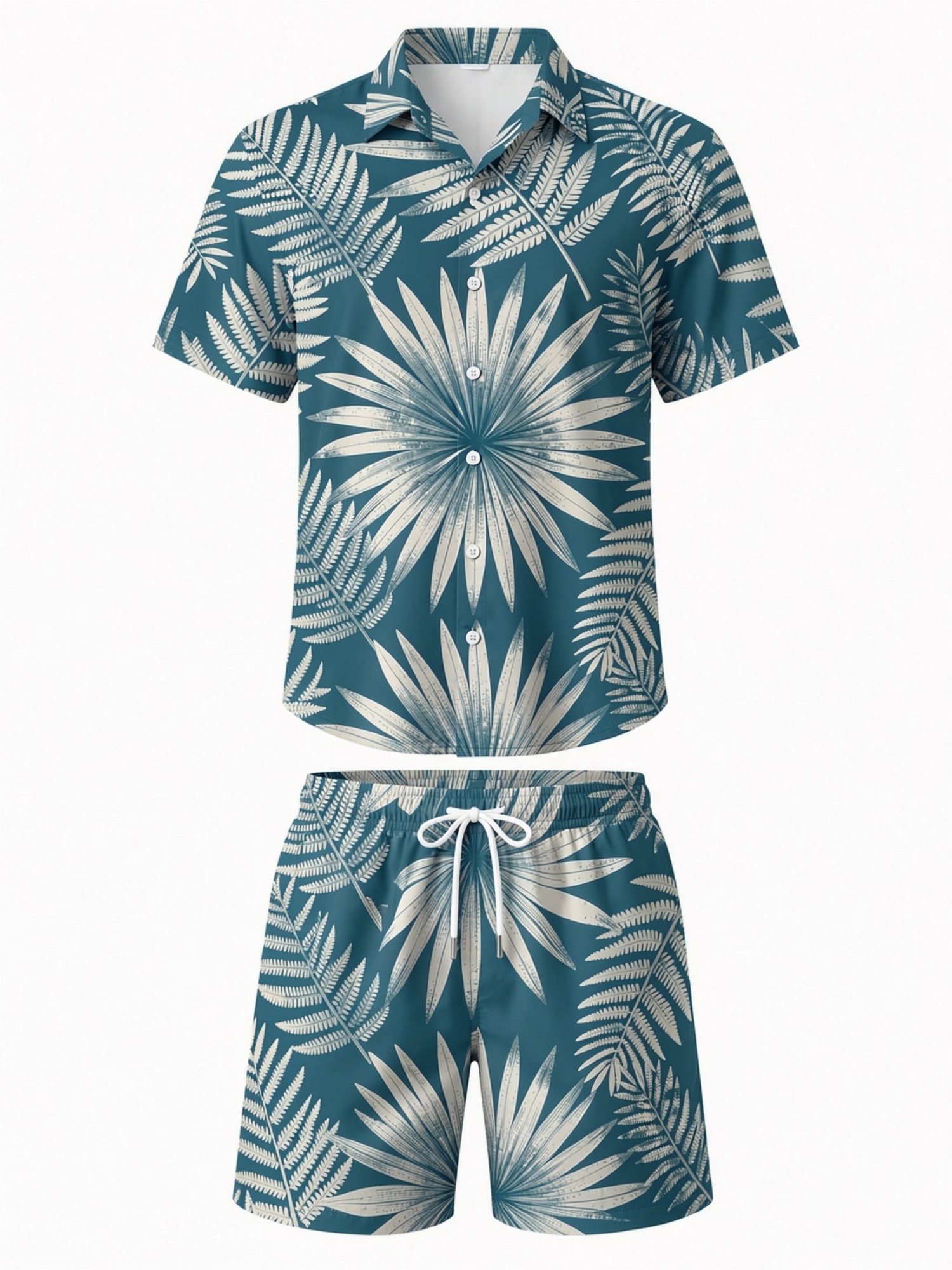 Mens Floral Short Sleeve Shirt - Resort Shirt Floral บทวิจารณ์และราคา