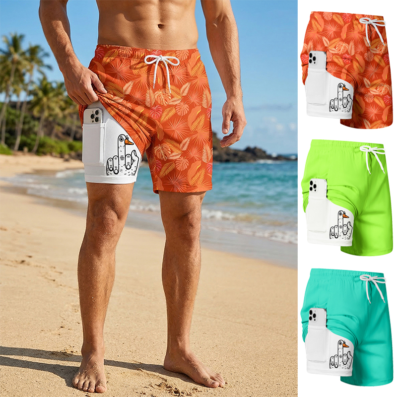 Men's Prank Duck Print Board S - Swim Trunk Quick Dry บทวิจารณ์และราคา