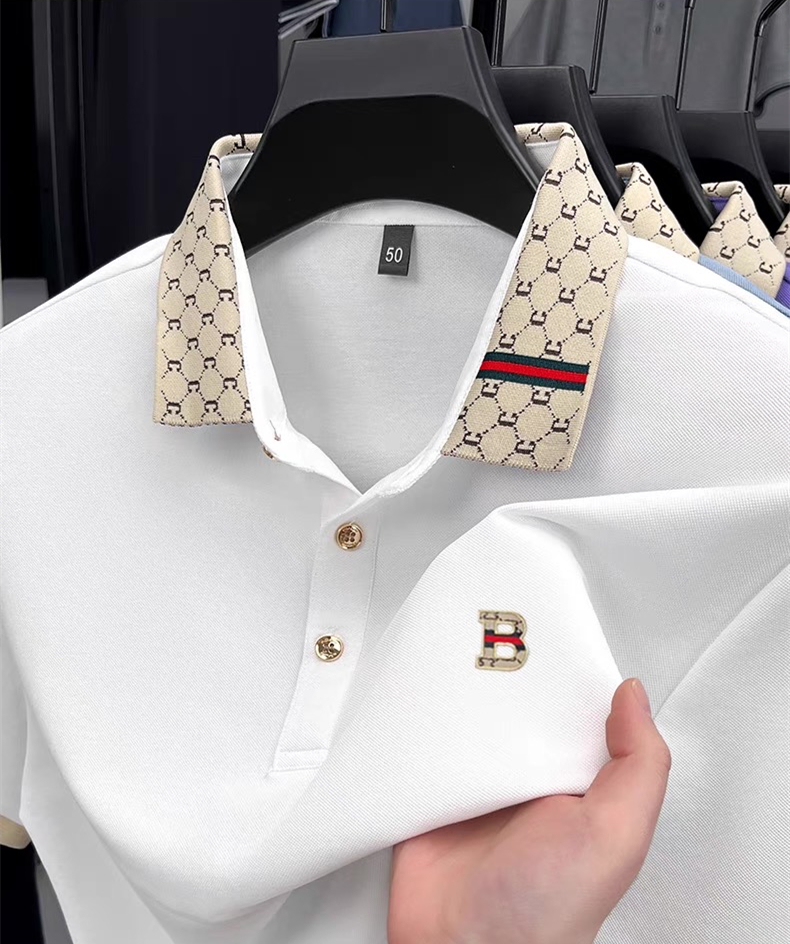 Luxury brand B letter embossed - Polo Shirt Pique บทวิจารณ์และราคา