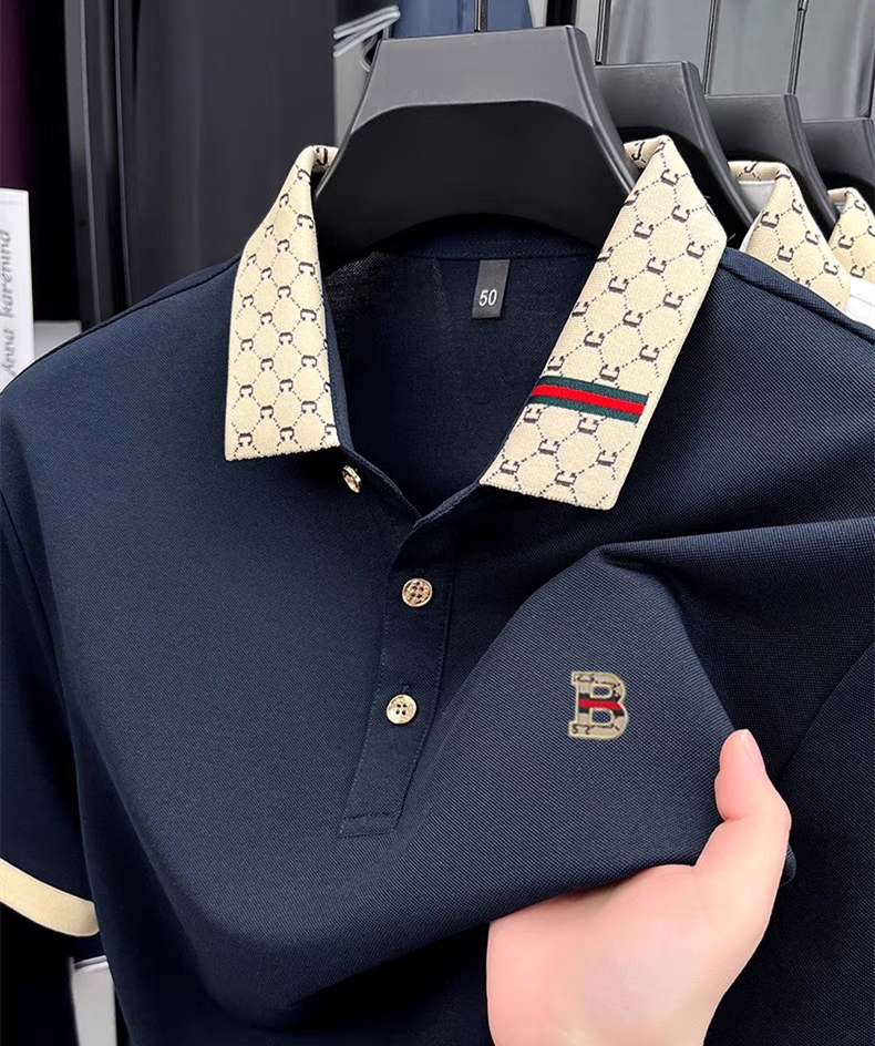 Luxury brand B letter embossed - Polo Shirt Pique บทวิจารณ์และราคา