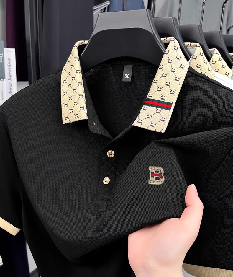 Luxury brand B letter embossed - Polo Shirt Pique บทวิจารณ์และราคา