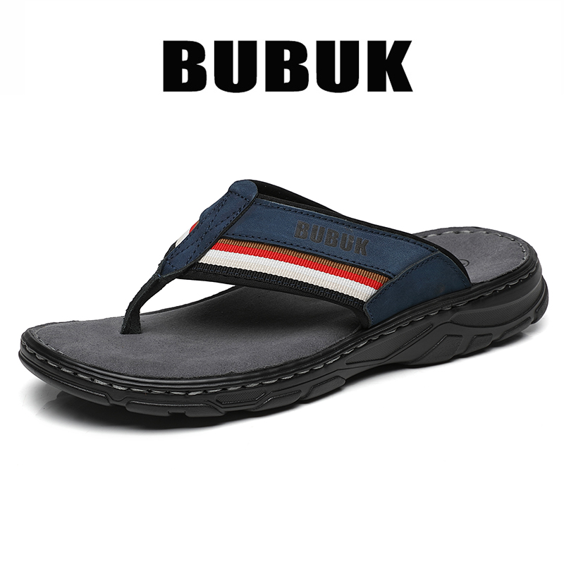 Bubuk Men's First-Layer Cowhid - Flip Flop Leather Men บทวิจารณ์และราคา