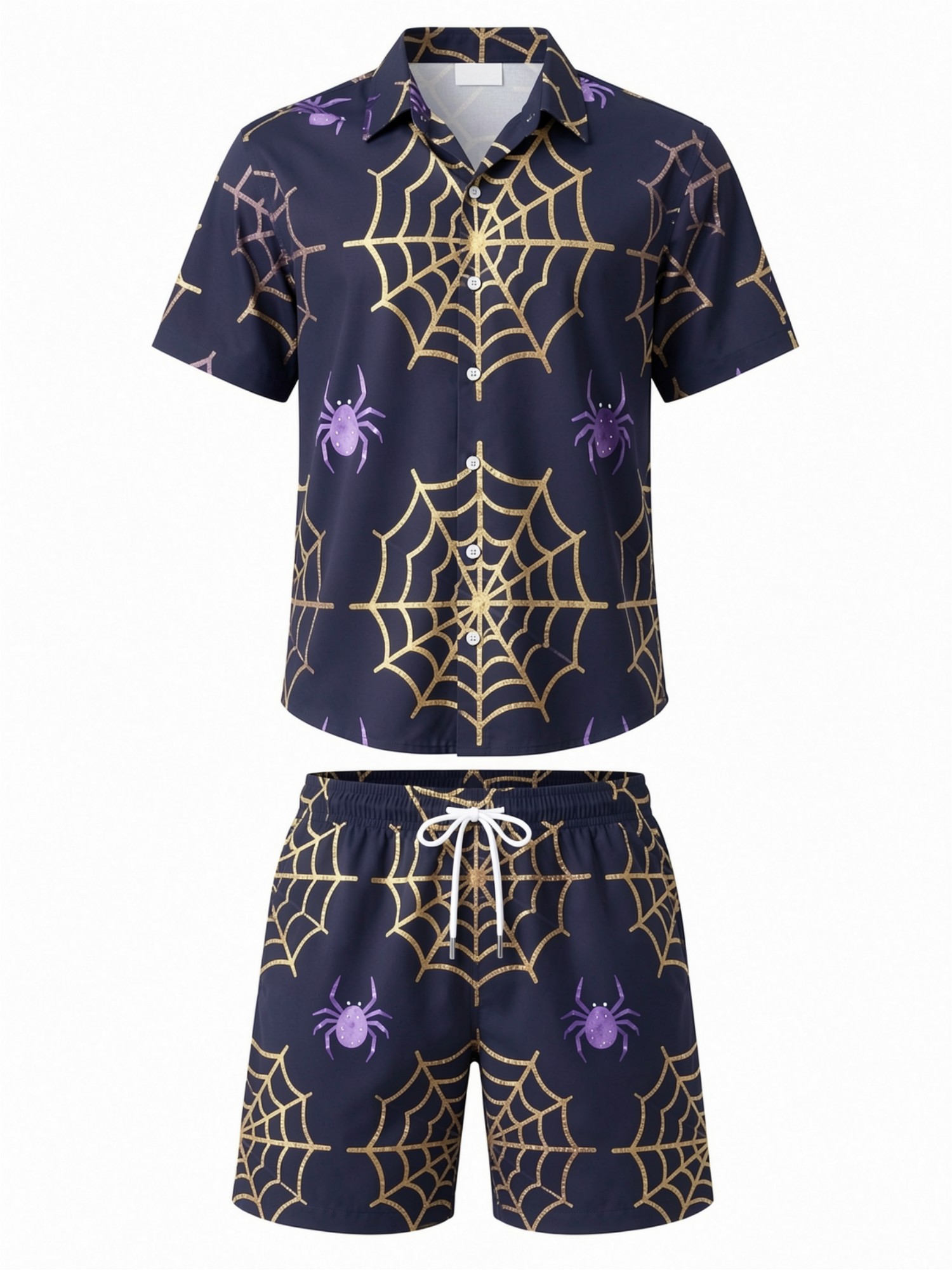 Mens Summer Short Sleeve Polo  - Resort Shirt Floral บทวิจารณ์และราคา