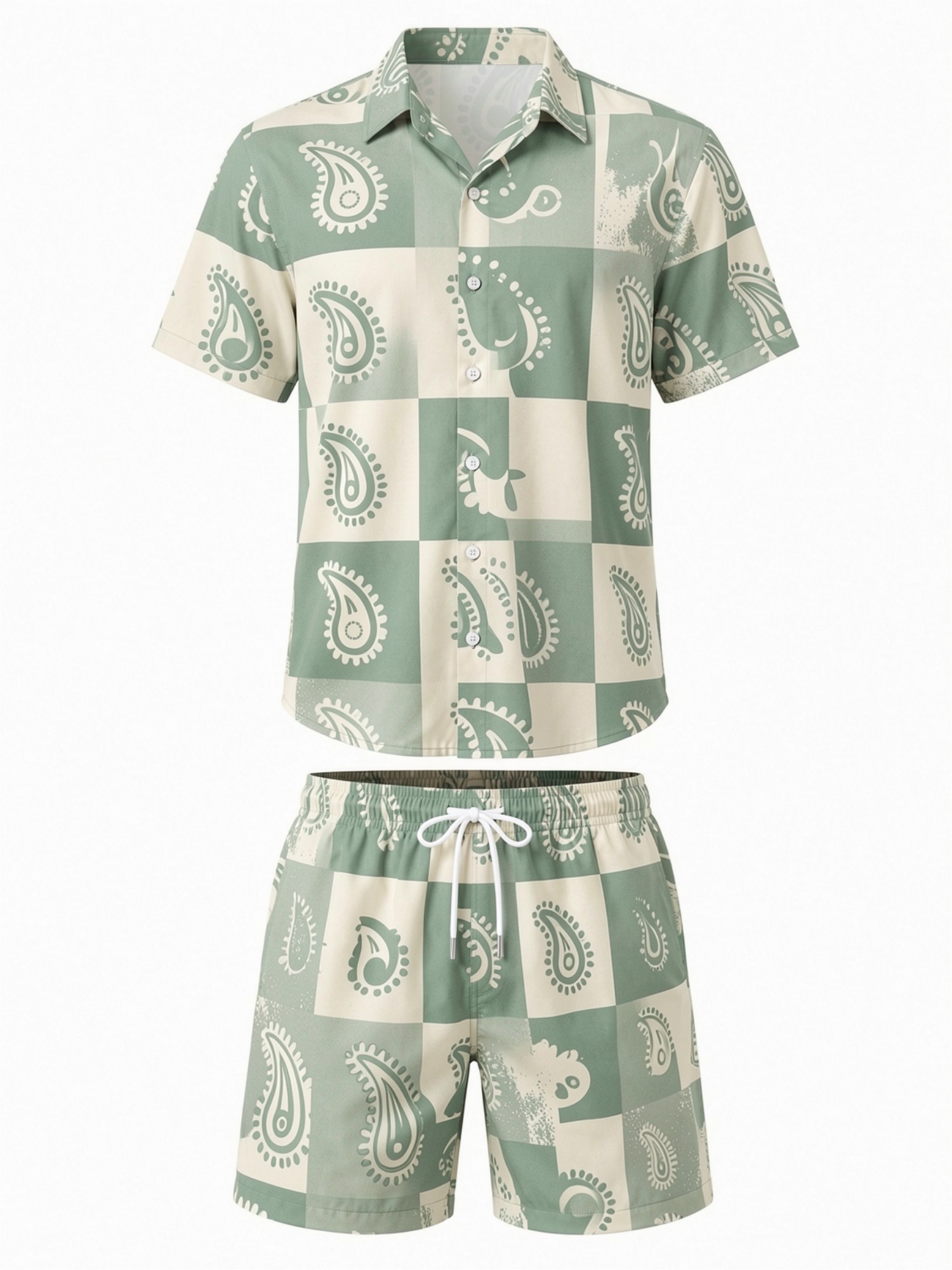 Mens Floral Short Sleeve Shirt - Resort Shirt Floral บทวิจารณ์และราคา