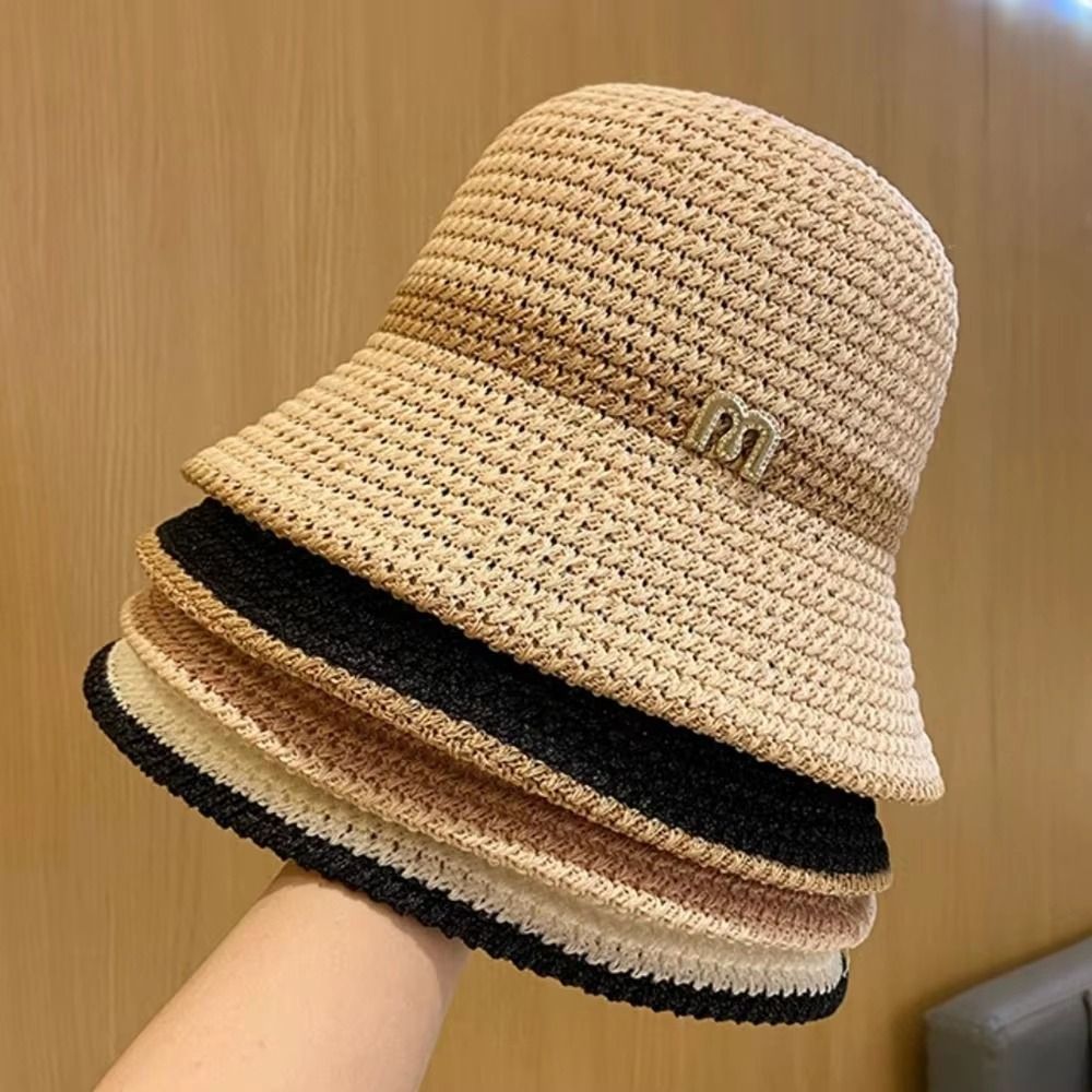 Fashion Elegant Bow Fisherman  - Bucket Hat Straw บทวิจารณ์และราคา