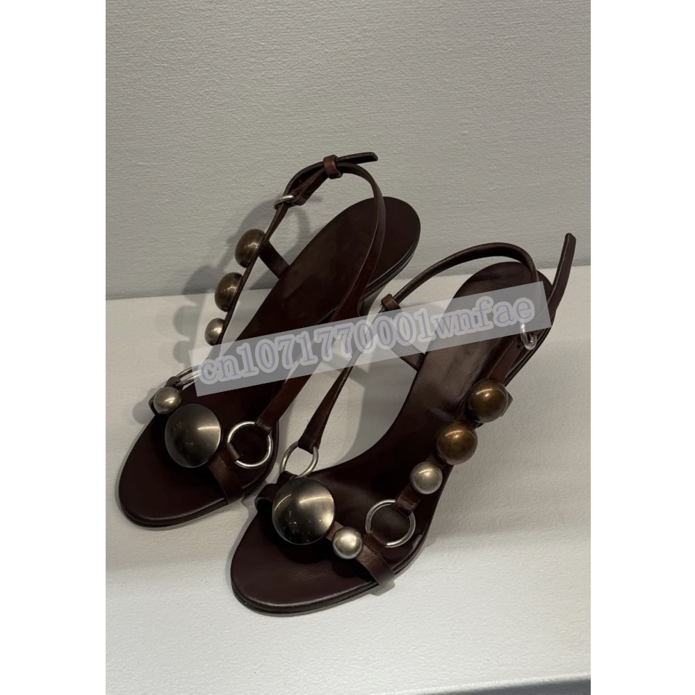 Women Brown Leather Slingback  - Casual Sandal Leather บทวิจารณ์และราคา