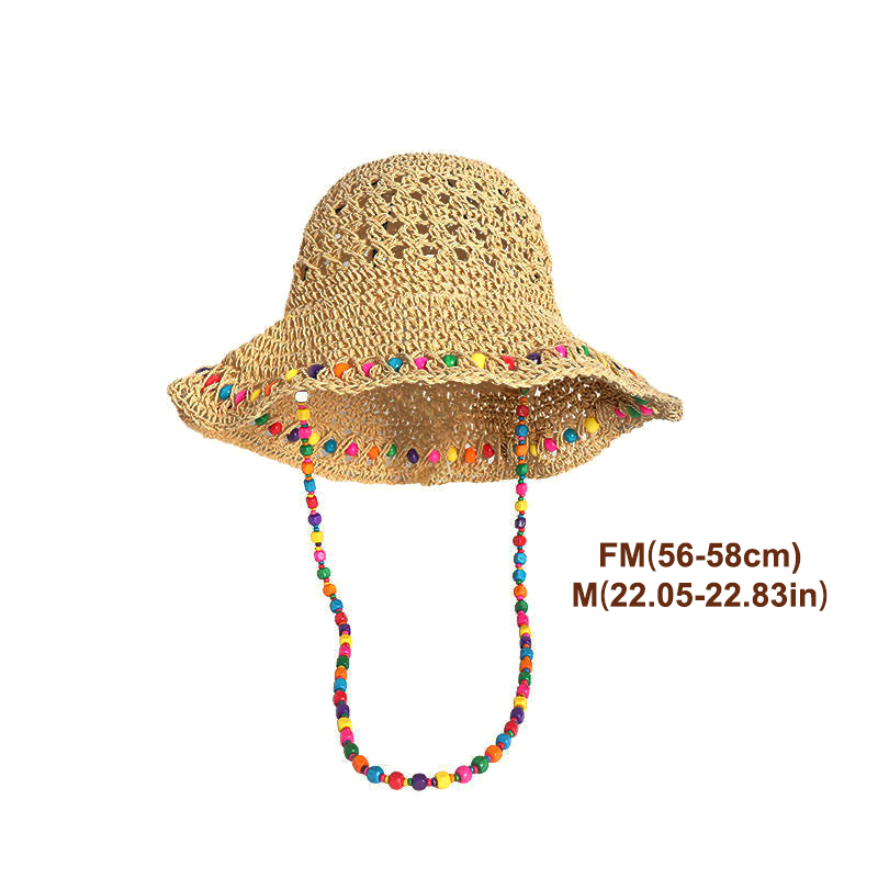 Retro Versatile Hollow Big Bri - Bucket Hat Straw บทวิจารณ์และราคา