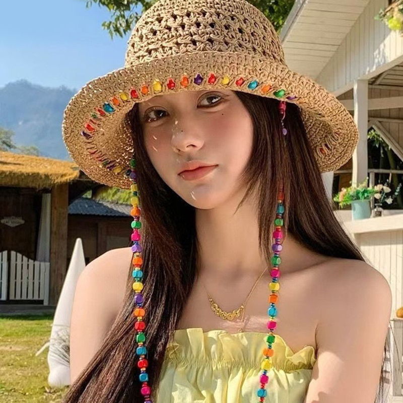 Retro Versatile Hollow Big Bri - Bucket Hat Straw บทวิจารณ์และราคา