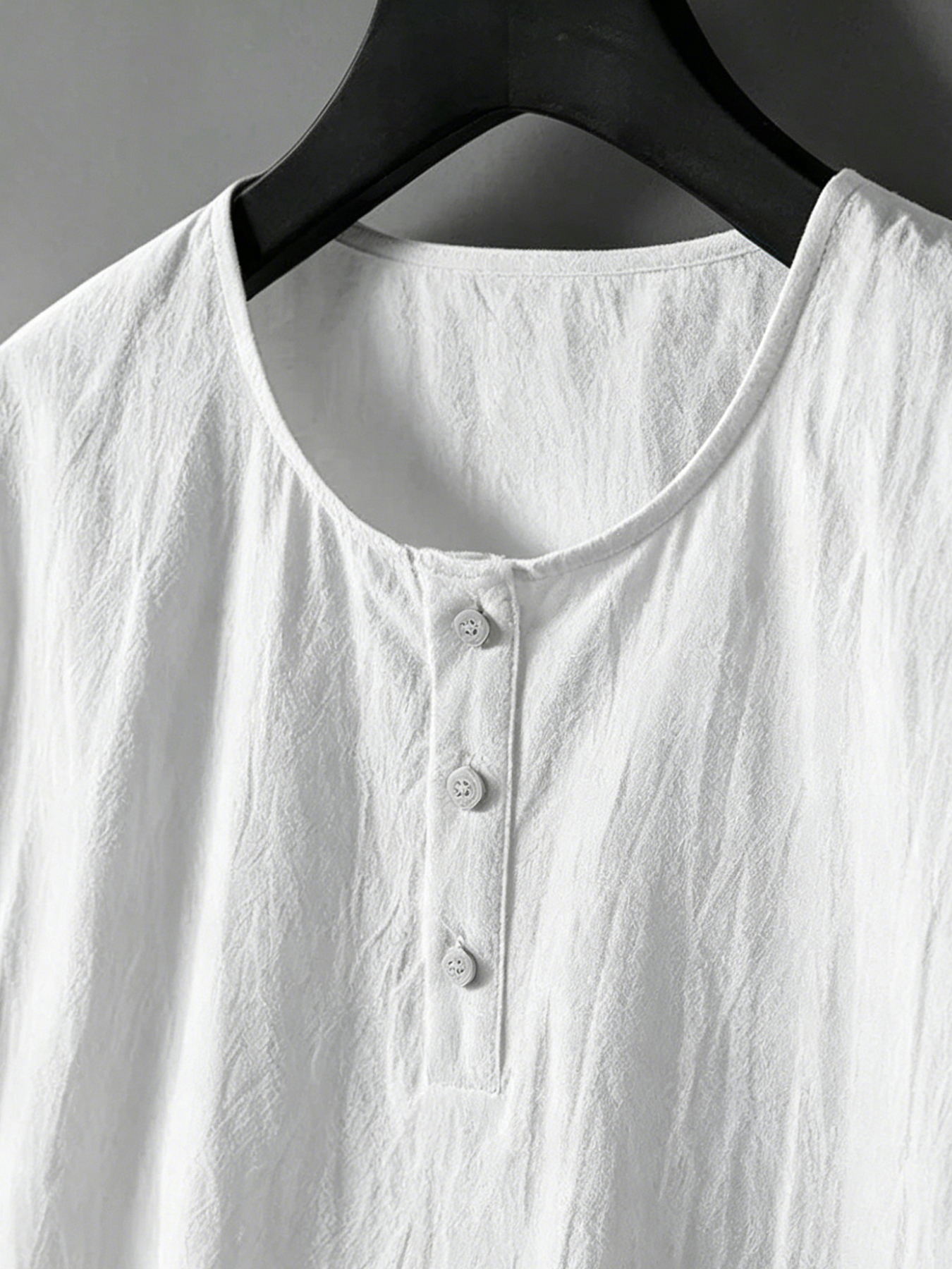 mens cotton linen 2 piece set  - Linen Shirt Breathable บทวิจารณ์และราคา