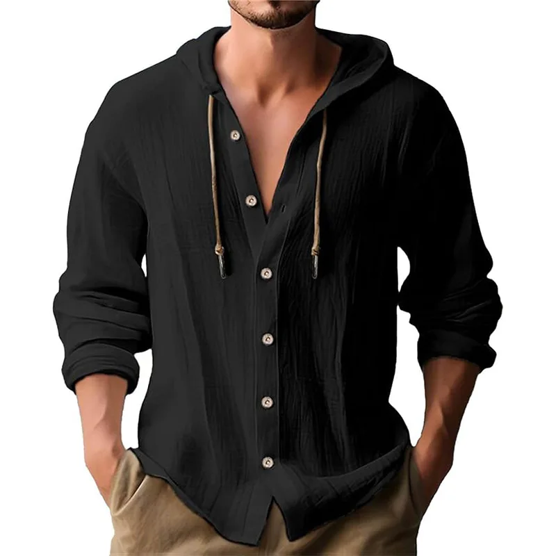 Men's solid color casual long- - Short Linen Drawstring บทวิจารณ์และราคา