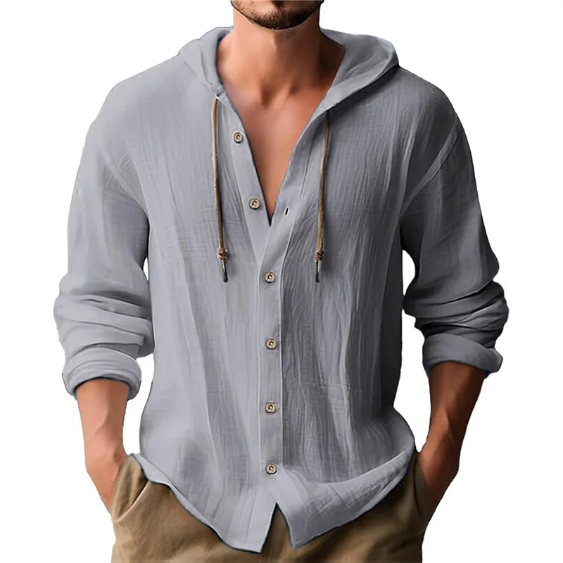 Men's solid color casual long- - Short Linen Drawstring บทวิจารณ์และราคา