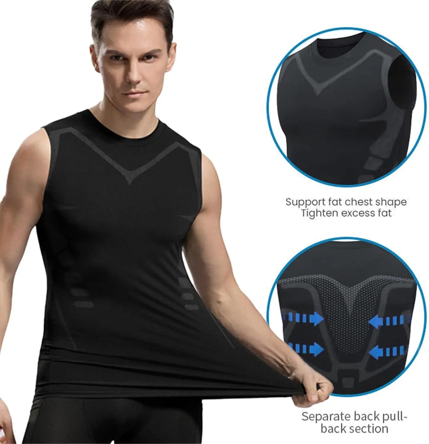 Compression Tank Top Mens Gym  - Tank Top Muscle บทวิจารณ์และราคา