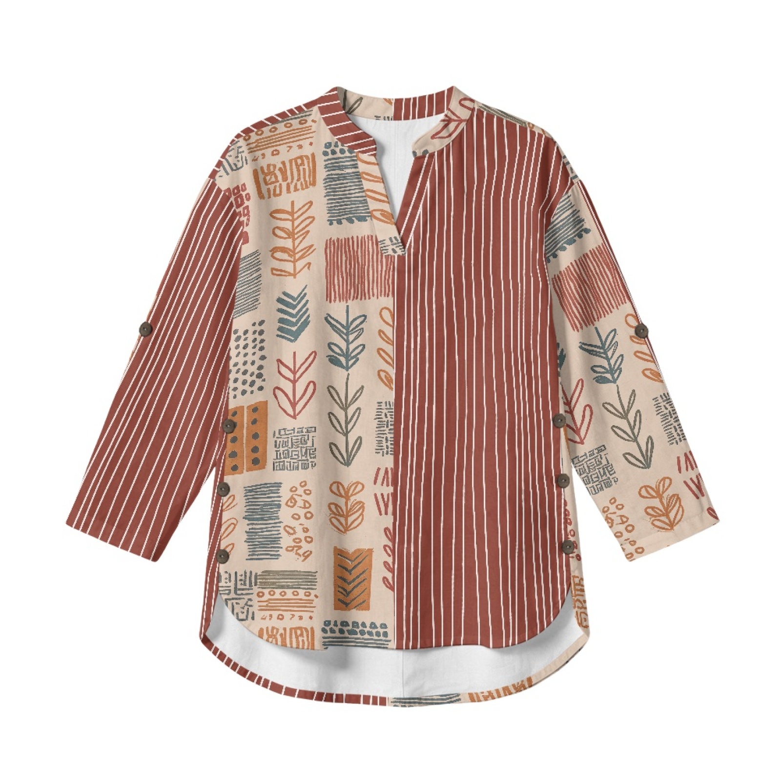 INSTANTARTS Women'S Linen V-Ne - Linen Shirt Breathable บทวิจารณ์และราคา