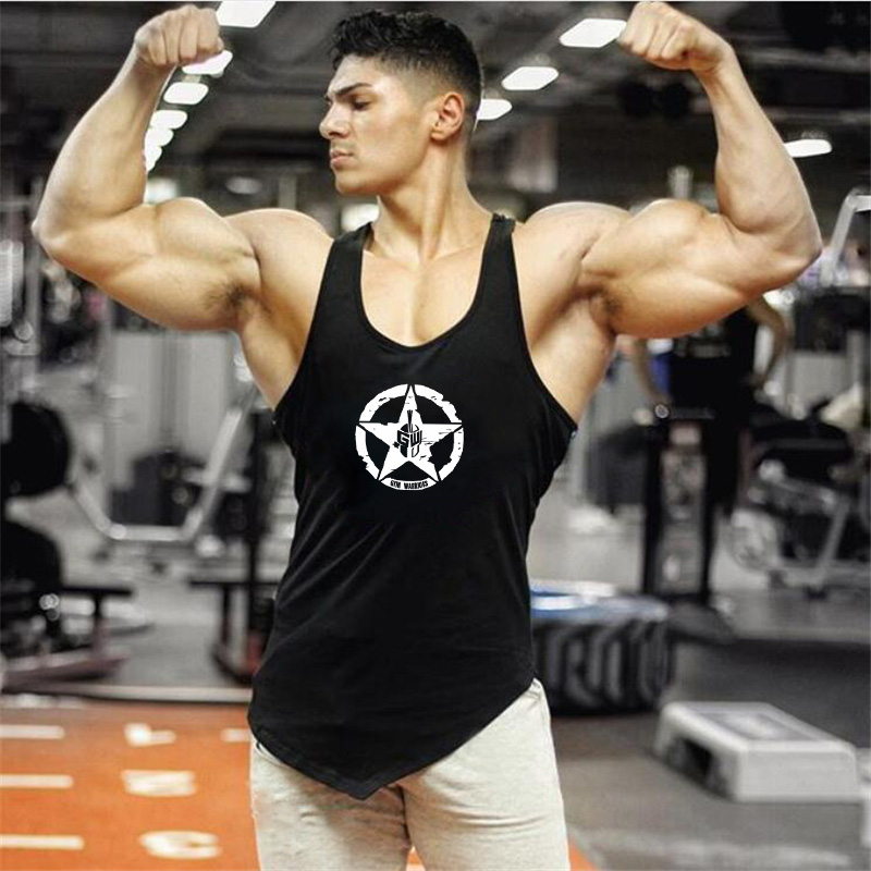 Gym Bodybuilding Muscle Shirts - Tank Top Muscle บทวิจารณ์และราคา