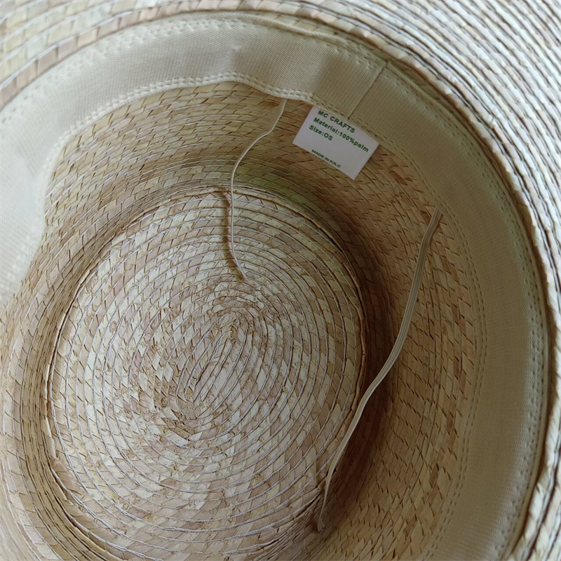 Palm leaf straw hat fedora jaz - Bucket Hat Straw บทวิจารณ์และราคา