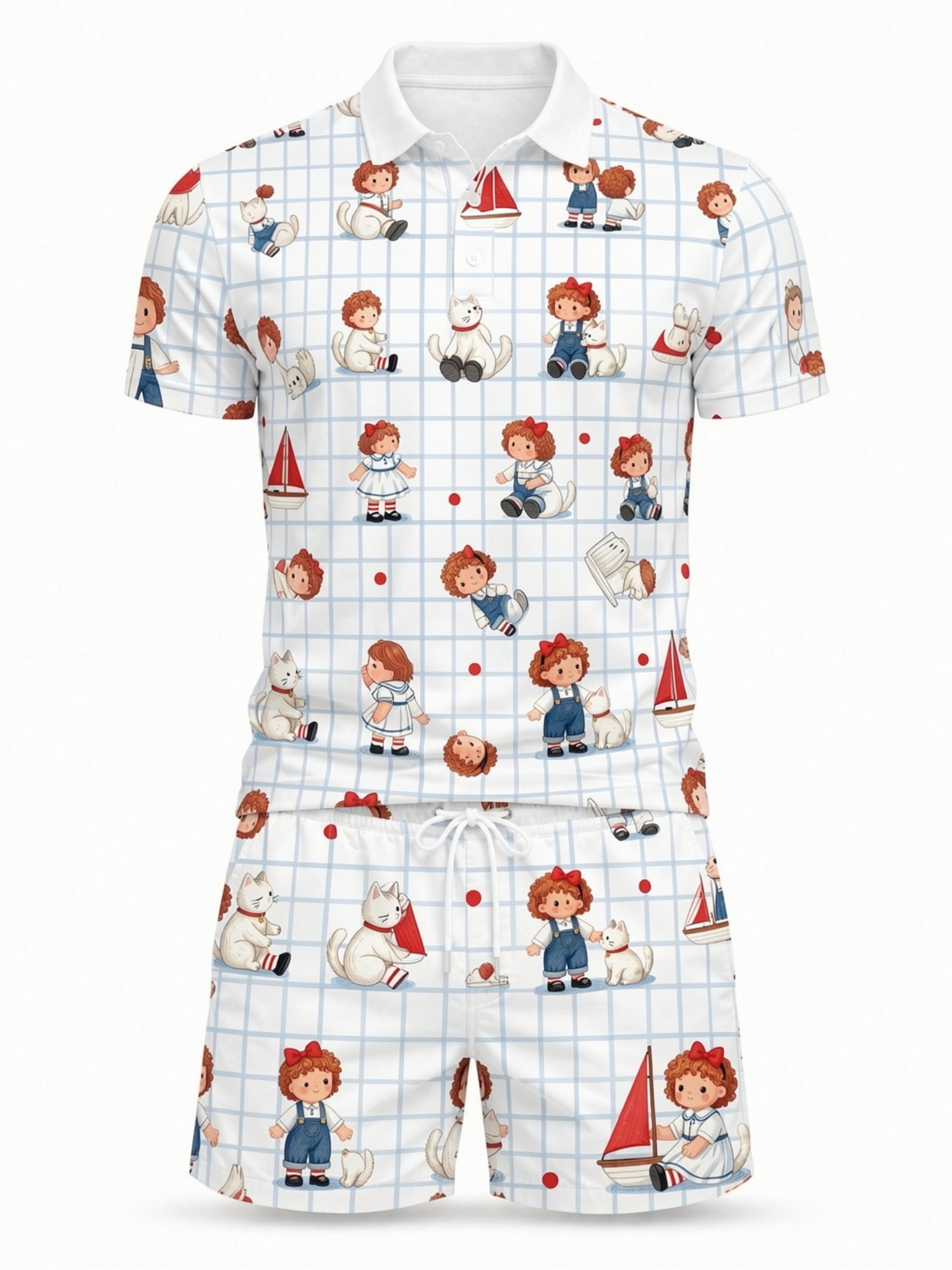 Mens Short Sleeve Polo Shirt a - Resort Shirt Floral บทวิจารณ์และราคา